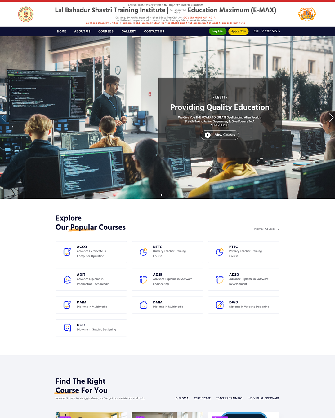 Education Website Design
